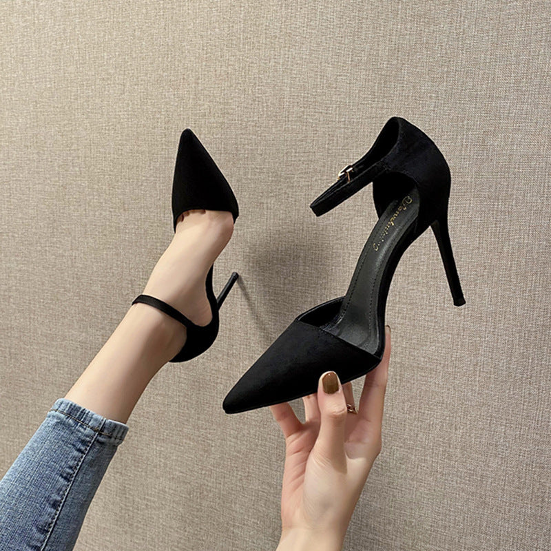 Suede Cutout Stilettos