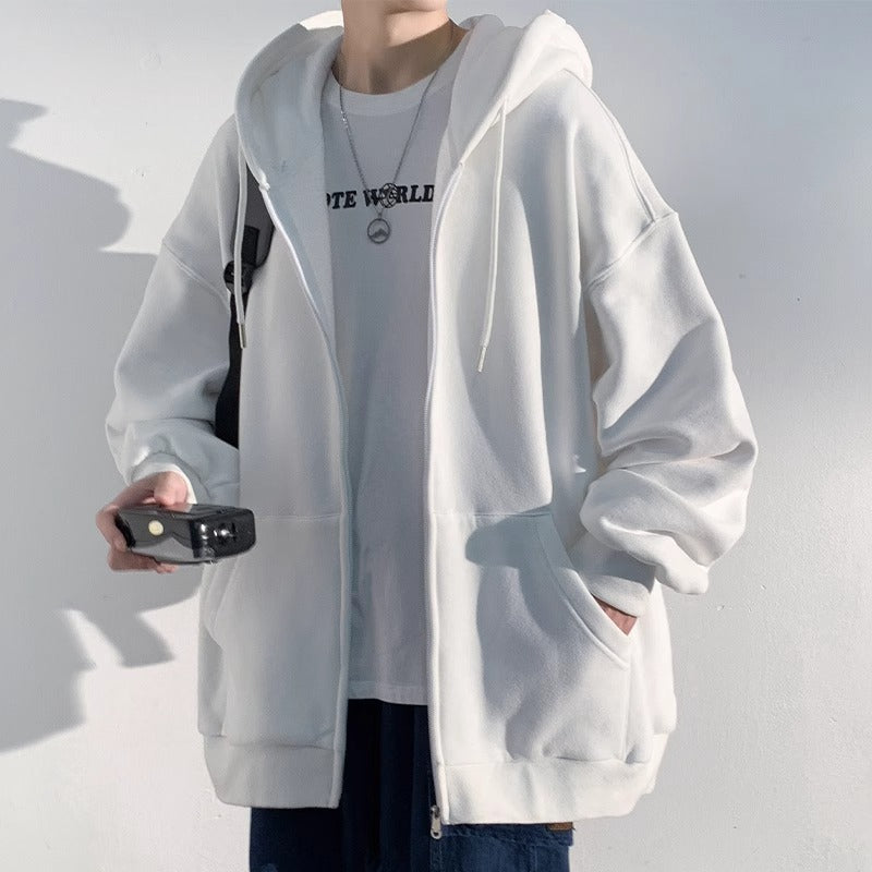 Casual Zip-Up Hoodie