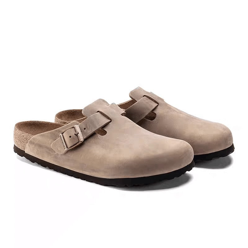 Premium Suede Buckle Mules