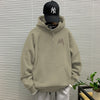 Oatmeal Gray Hooded Sweatshirt with Fleece-1640[GL]