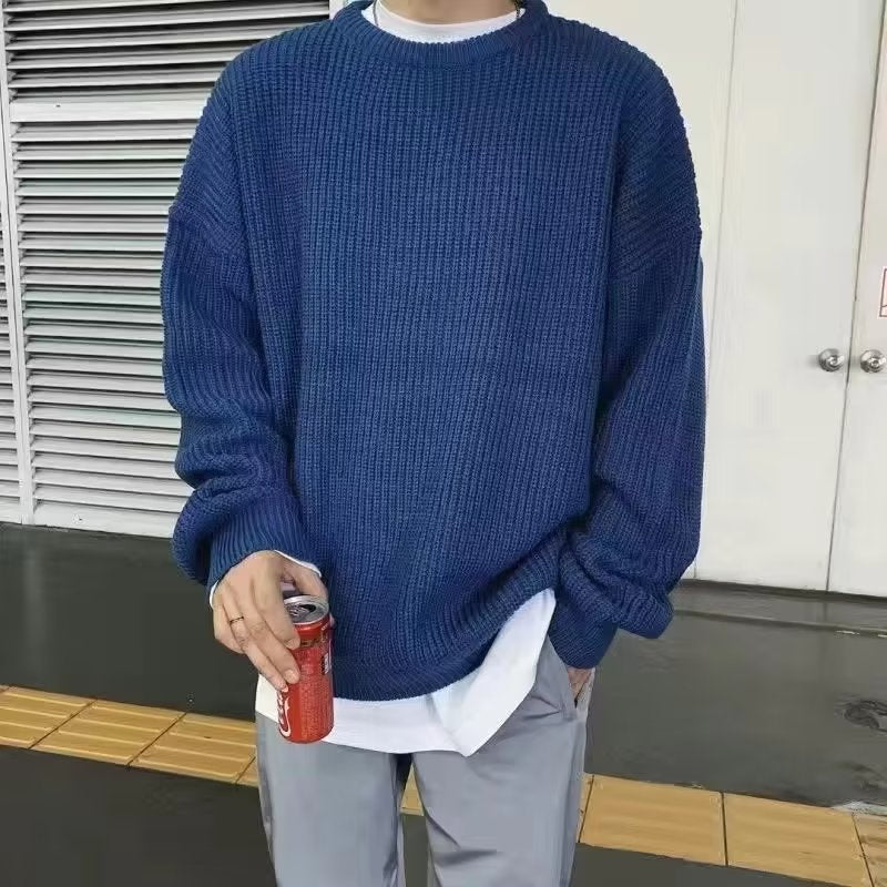 Men's Retro Round-Neck Sweater