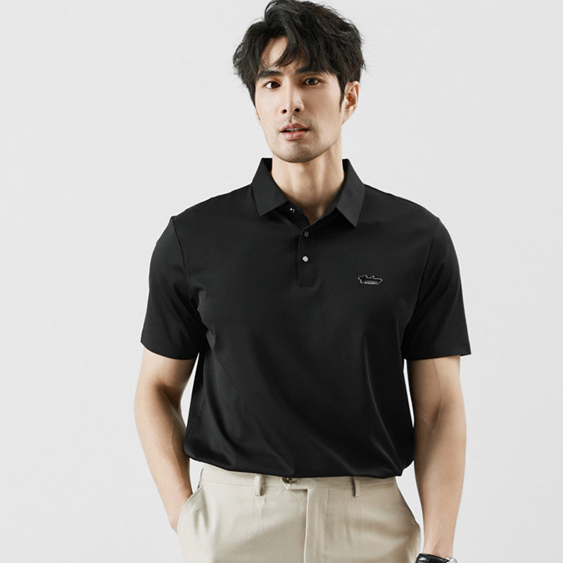 High-Elastic Ice Silk Polo Shirt