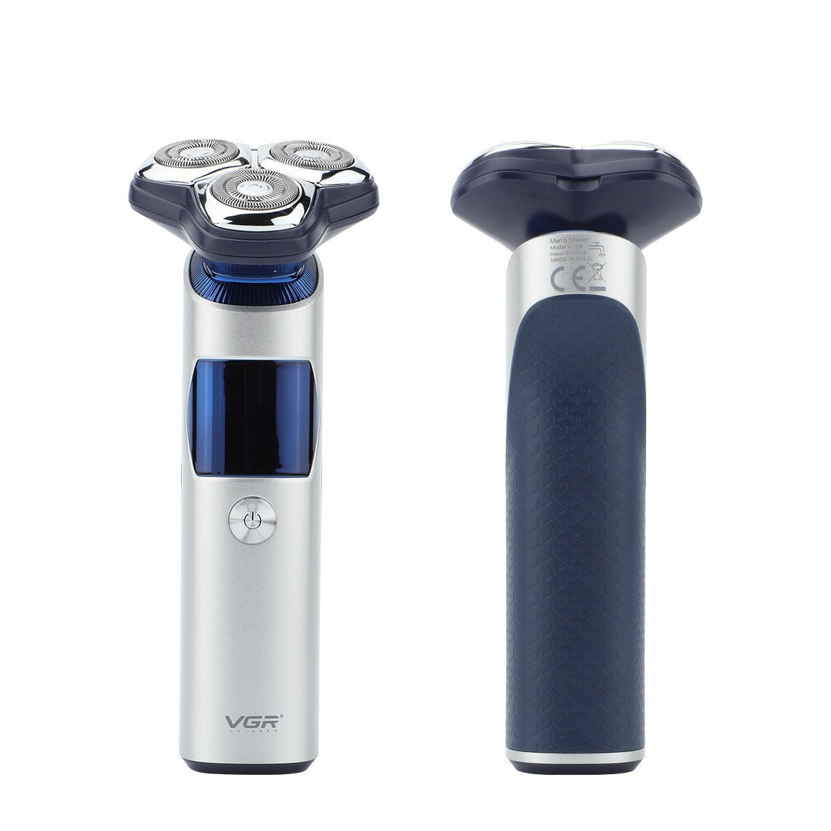 VGR328 Cross-border New Men's Shave LCD Digital Display IPX7 Washed Three-Head Floating Electric Shaver