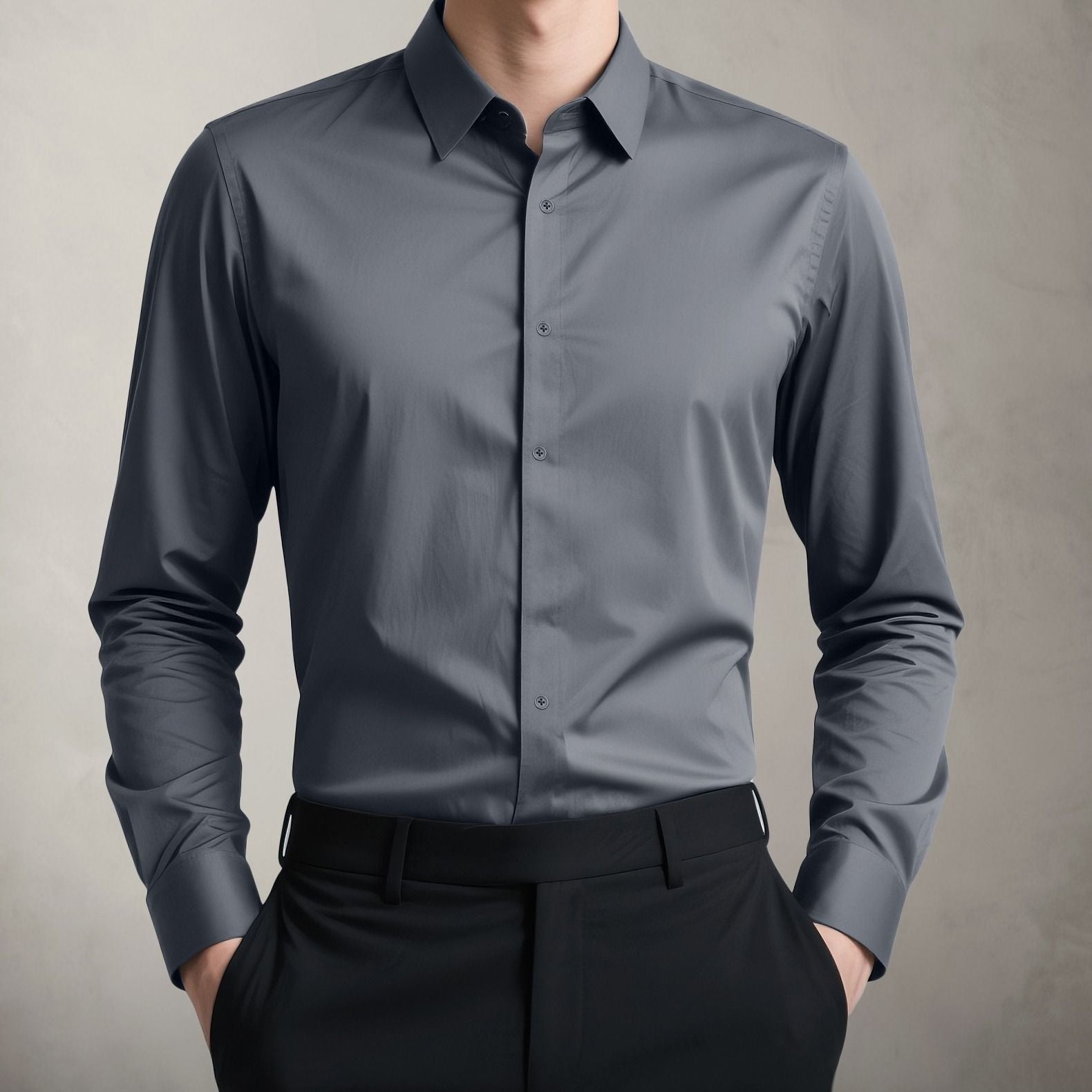 Premium Silk Lustre Wrinkle Resistant Business Shirt