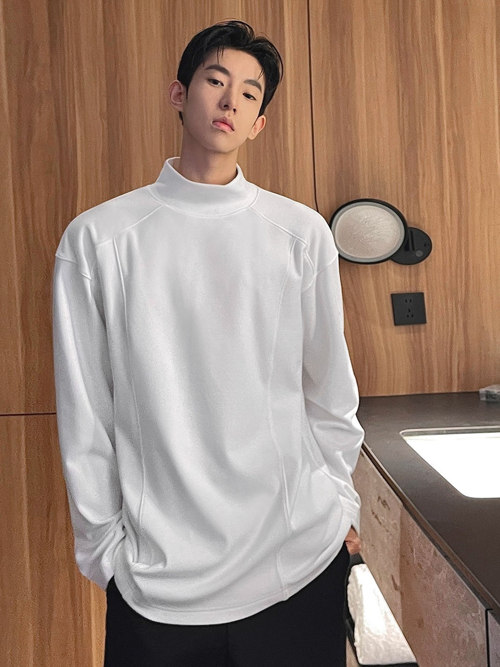 Mock Turtleneck Pullover