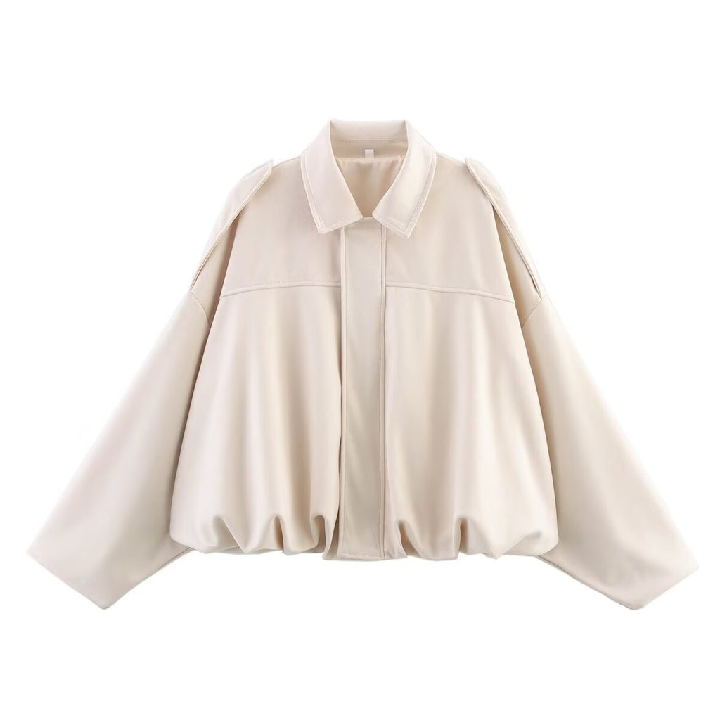 Faux Suede Casual Bomber Jacket