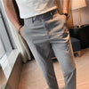 Light gray cropped trousers