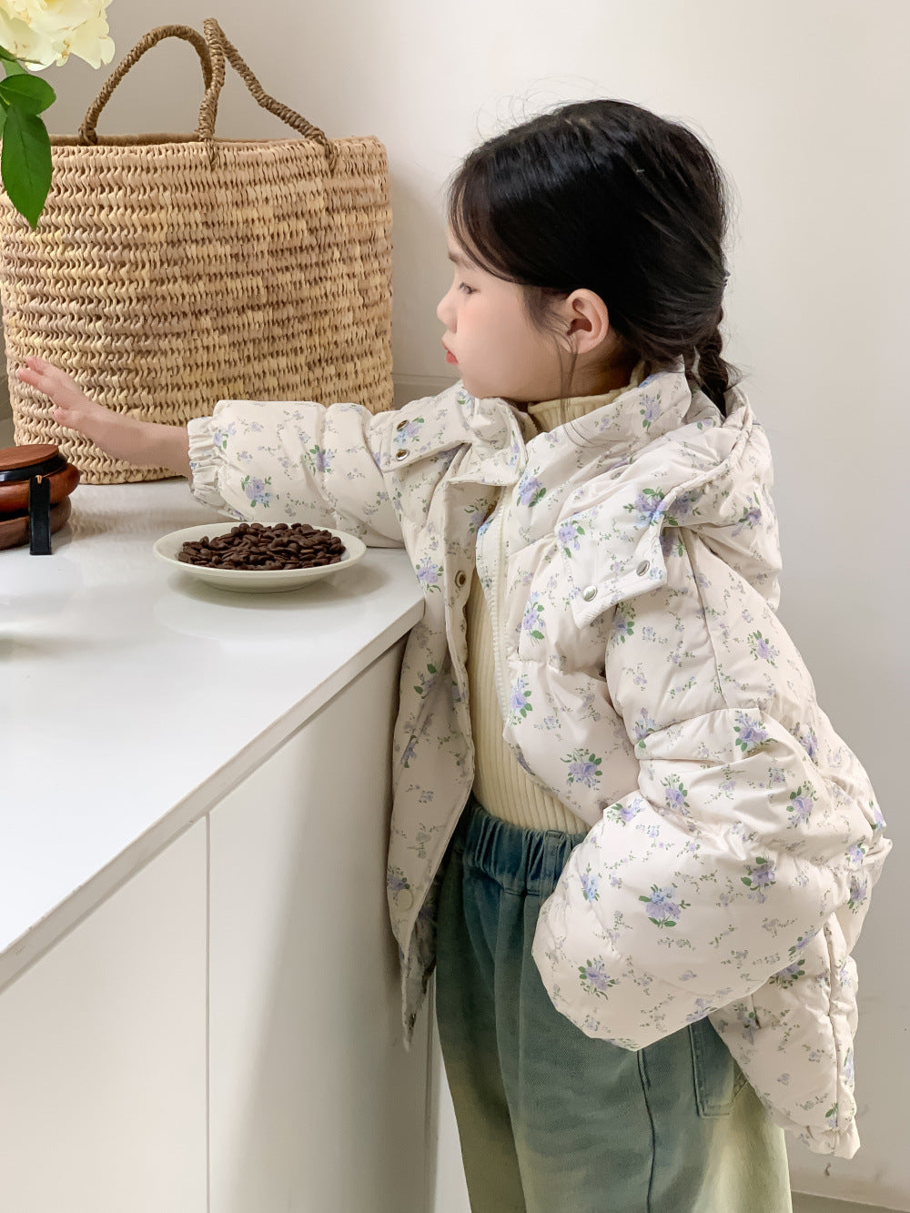 Girls' Hooded Puffer Jacket