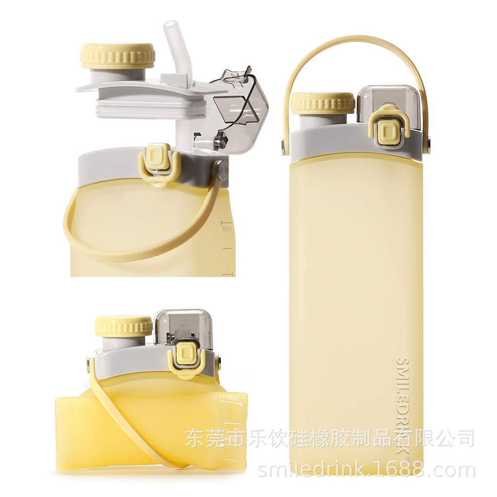 600ml Collapsible Silicone Water Bottle