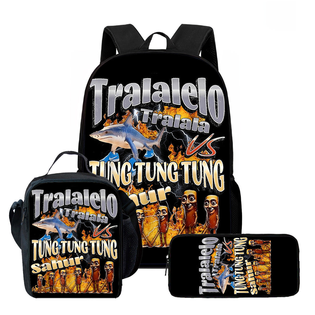 Viral brainrot Backpack Set