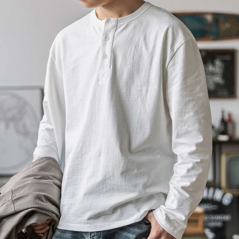 Men's Henley Long-Sleeve T-shirt