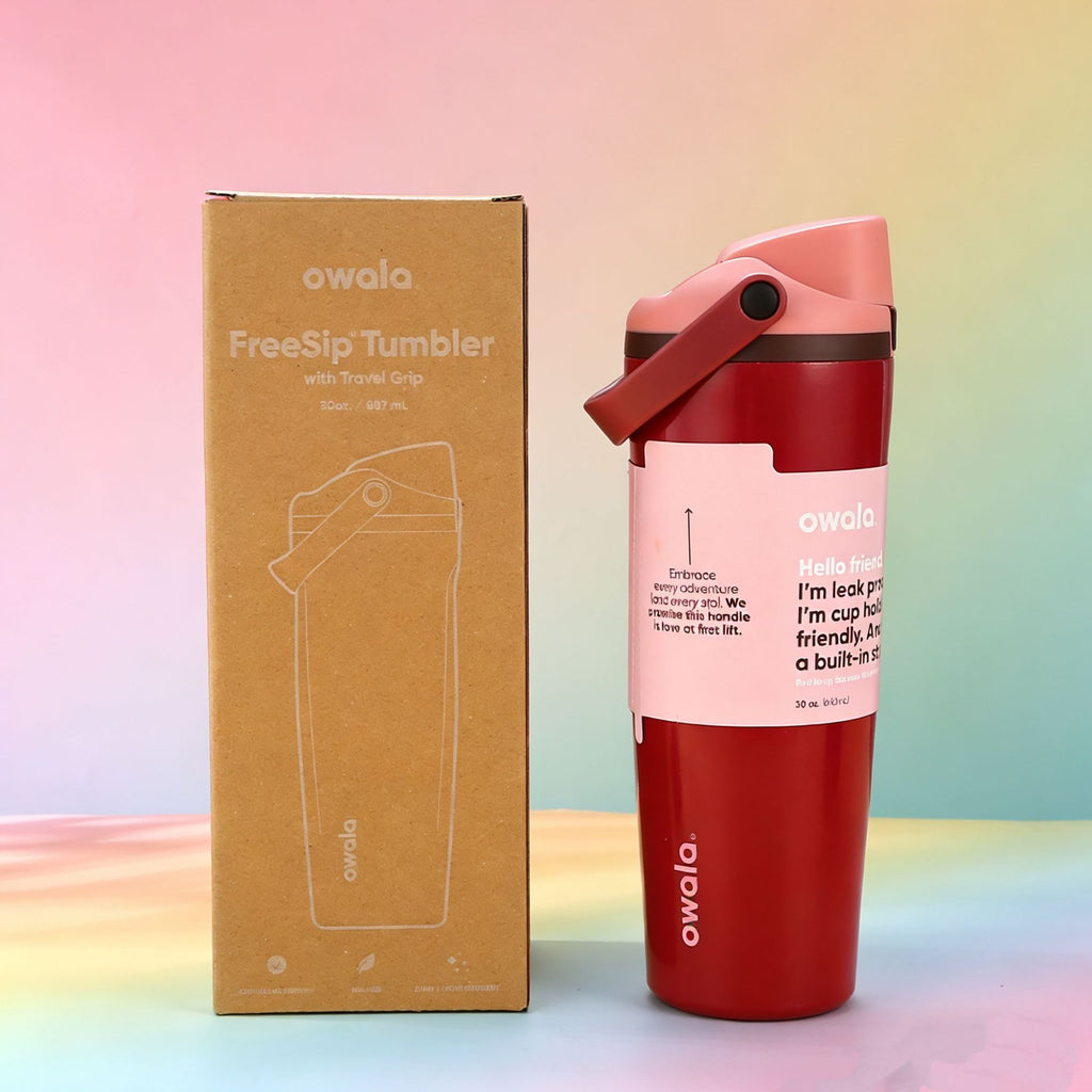 30oz Printed Insulated Water Bottle with Straw