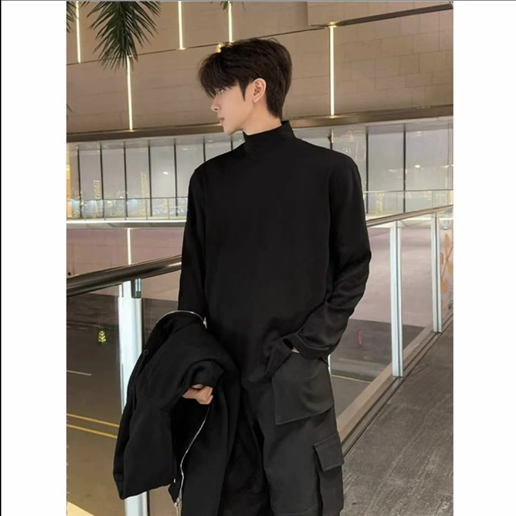 High-Neck Stretch Pullover