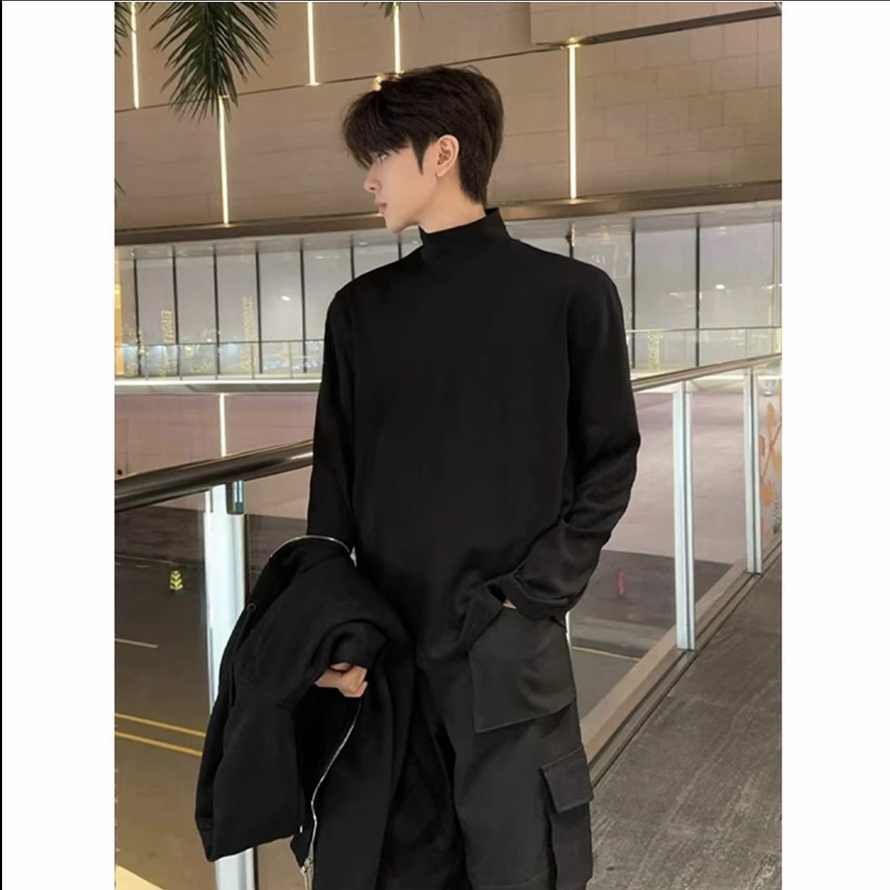 High-Neck Stretch Pullover