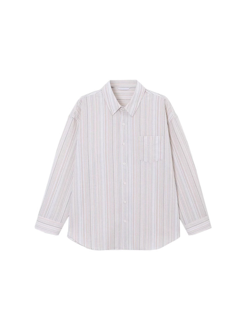 Textured Striped Button Up