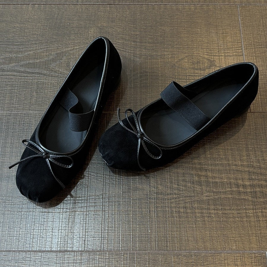Square-Toe Bow Mary Janes