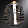 Retro Script Jacquard Denim Overshirt