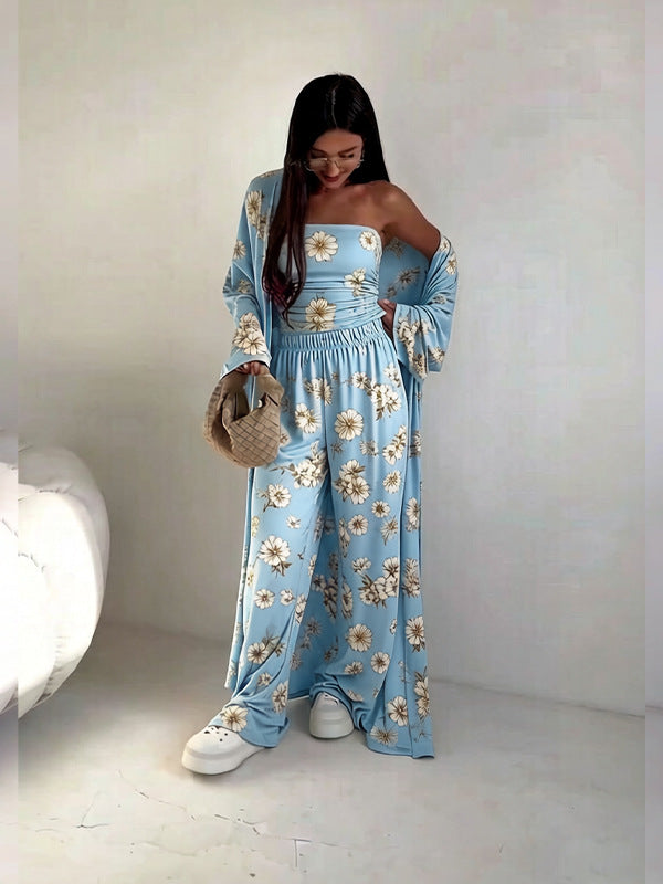 Chic Three Piece Loungewear Set