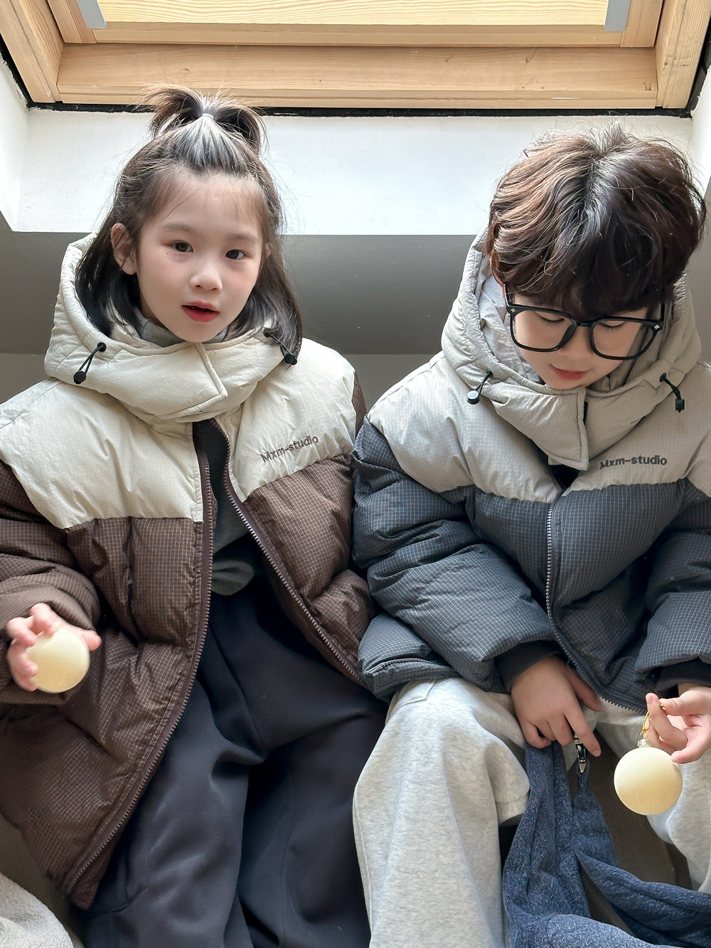 Kids' Short Hooded Puffer Jacket
