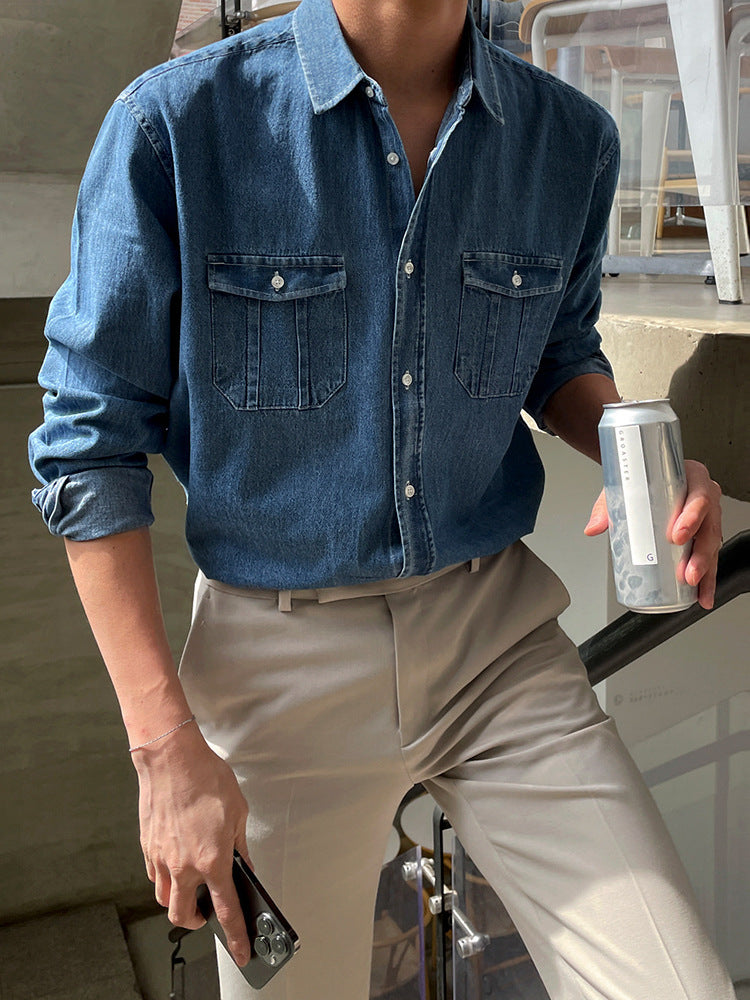 Vintage Utility Denim Shirt