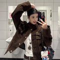 Suede Buckled Moto Jacket