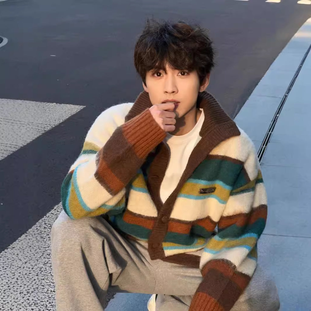 Striped Knit Cardigan