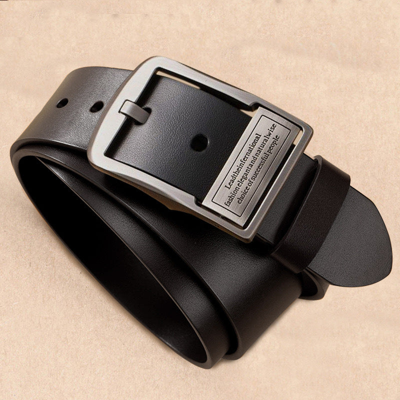 Men's Leather Pin-Buckle Belt
