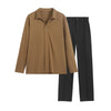 Khaki long-sleeved suit