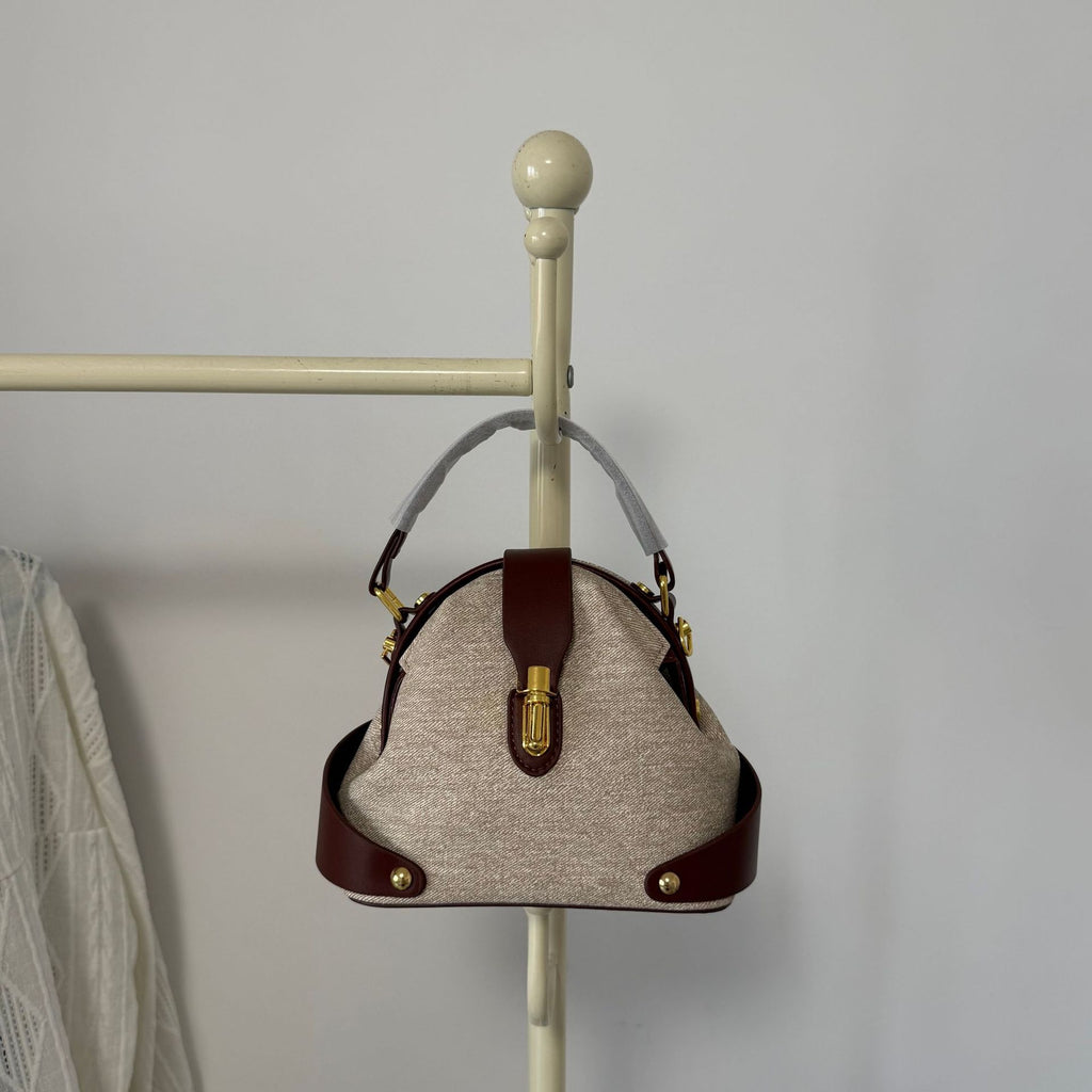Textured Shoulder Handbag