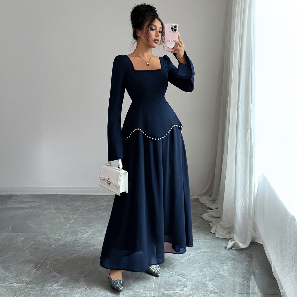 Long-Sleeve Maxi Dress