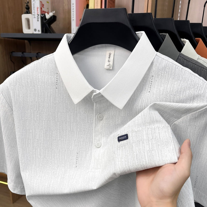 Textured Ice Silk Polo
