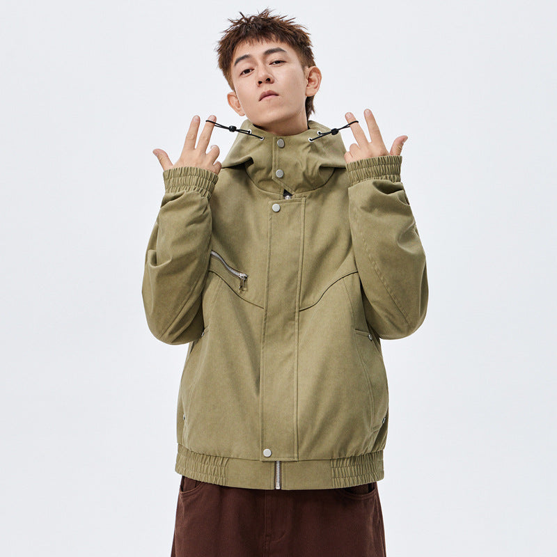 Casual Hooded Zip-Up Jacket
