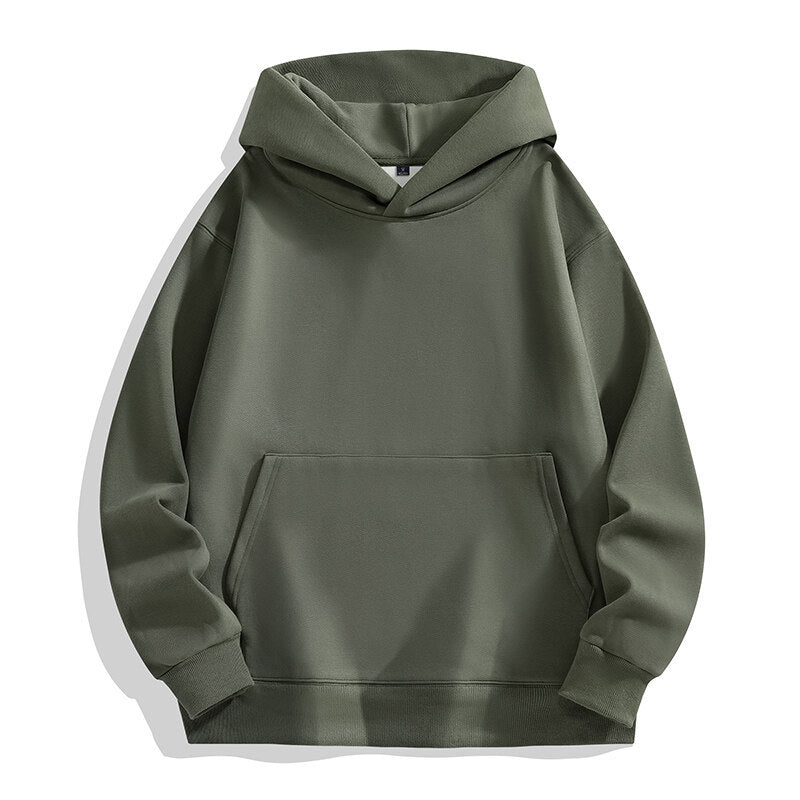 Oversized Terrycloth Drop-Shoulder Hoodie