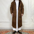 Premium Faux Suede Hooded Thobe Overcoat