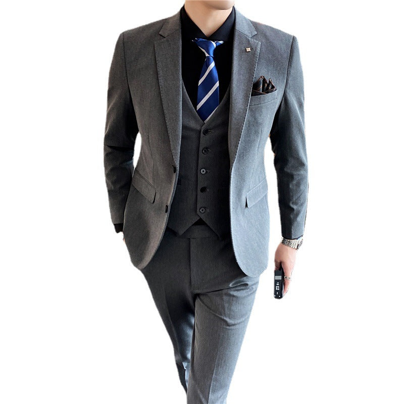 Modern Slim-Fit Three-Piece Suit