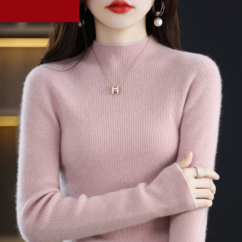 Women's High-Neck Fitted Sweater