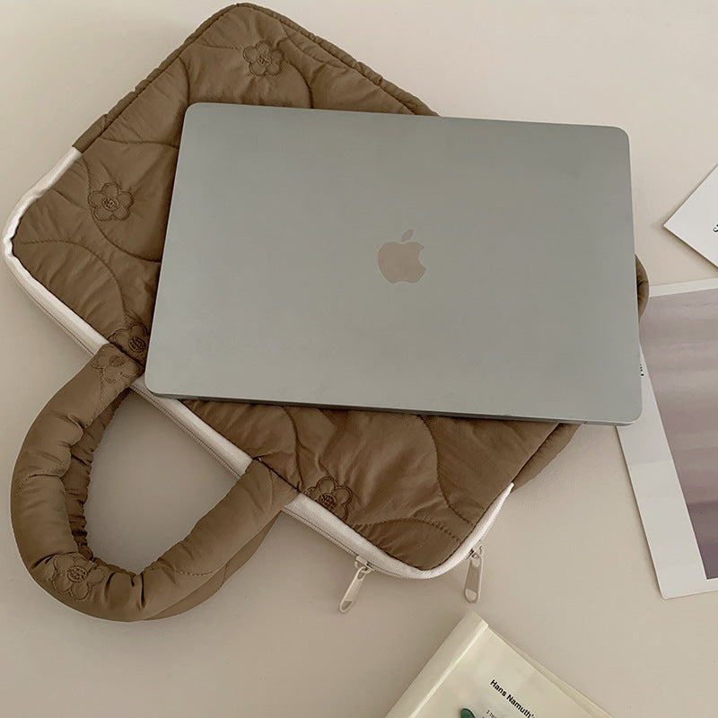 Quilted Floral Laptop Bag
