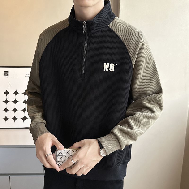 Half-Zip Stand Collar Sweatshirt