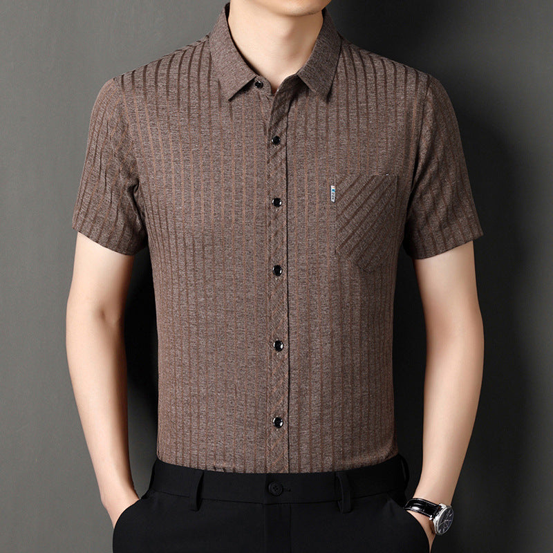 Knitted Short-Sleeve Polo Shirt