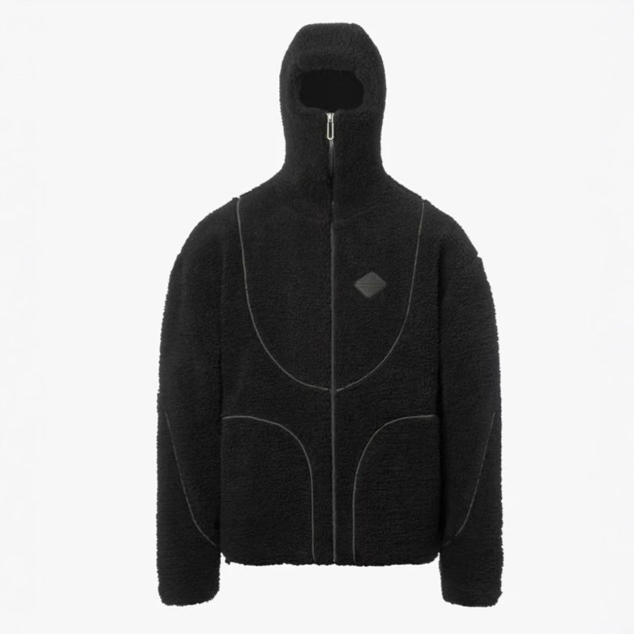 Geometric Balaclava Fleece Jacket