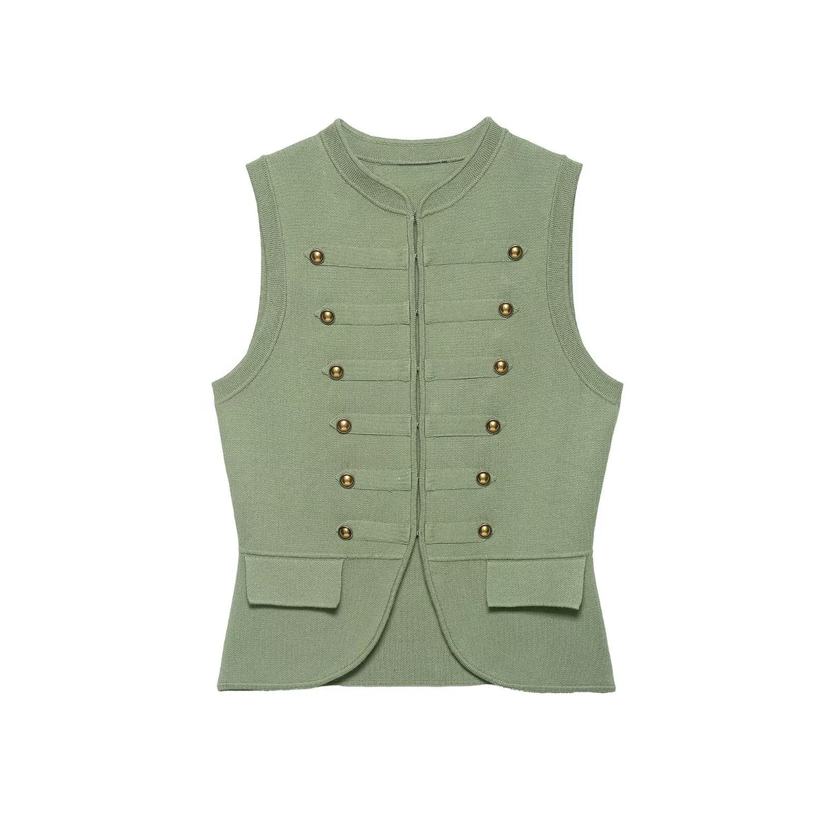 Women's Double-Breasted Knit Vest