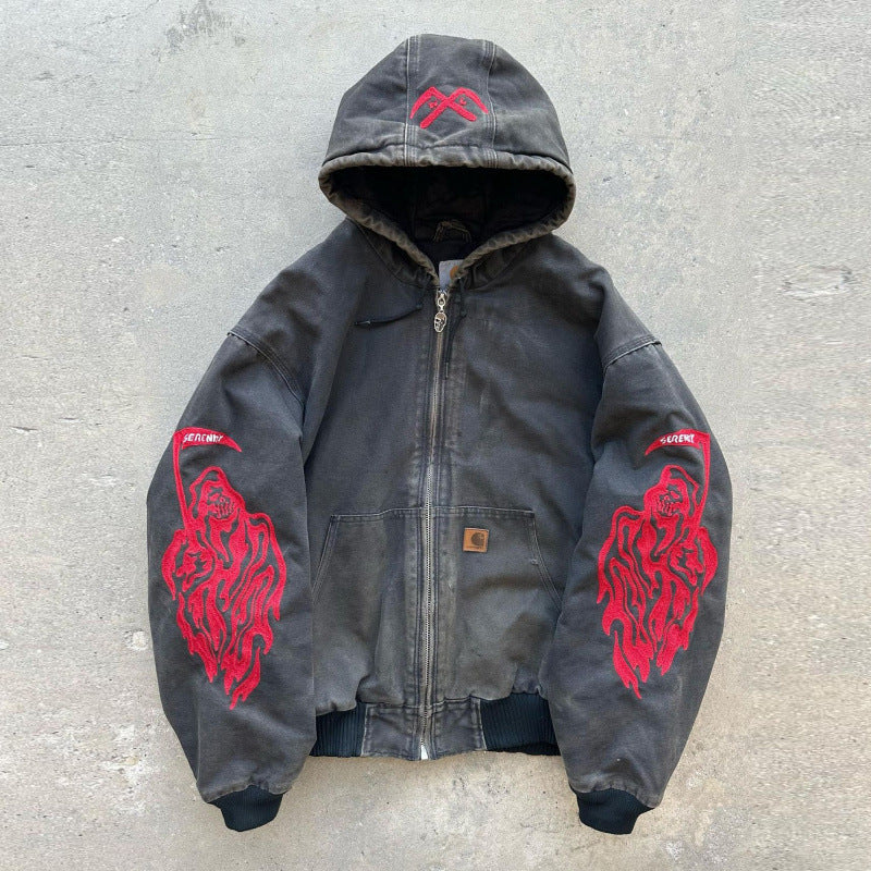 Men’s Hooded Utility Print Jacket