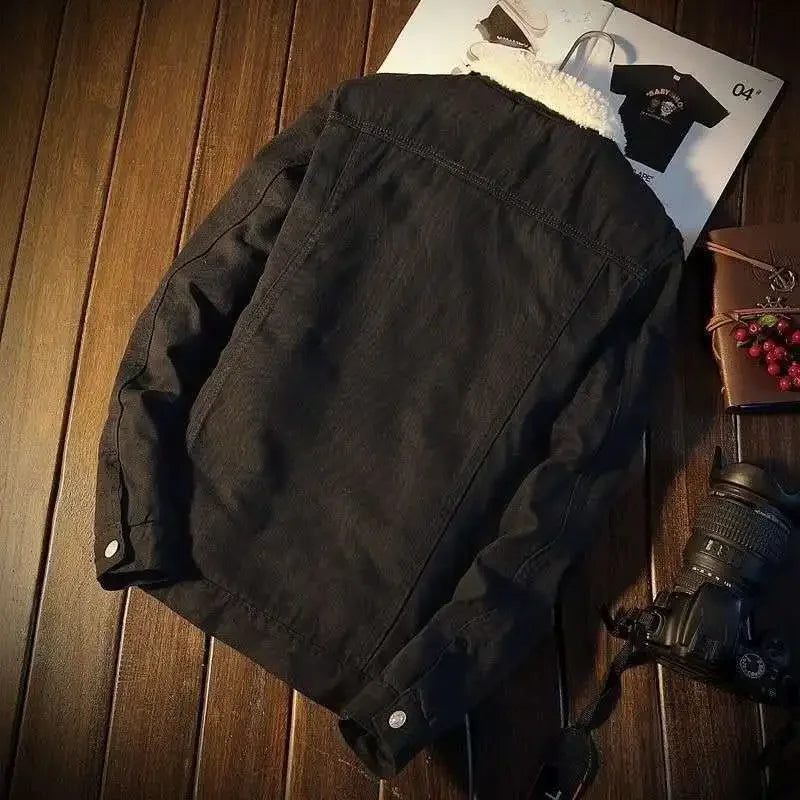 Men's Sherpa-Lined Denim Jacket
