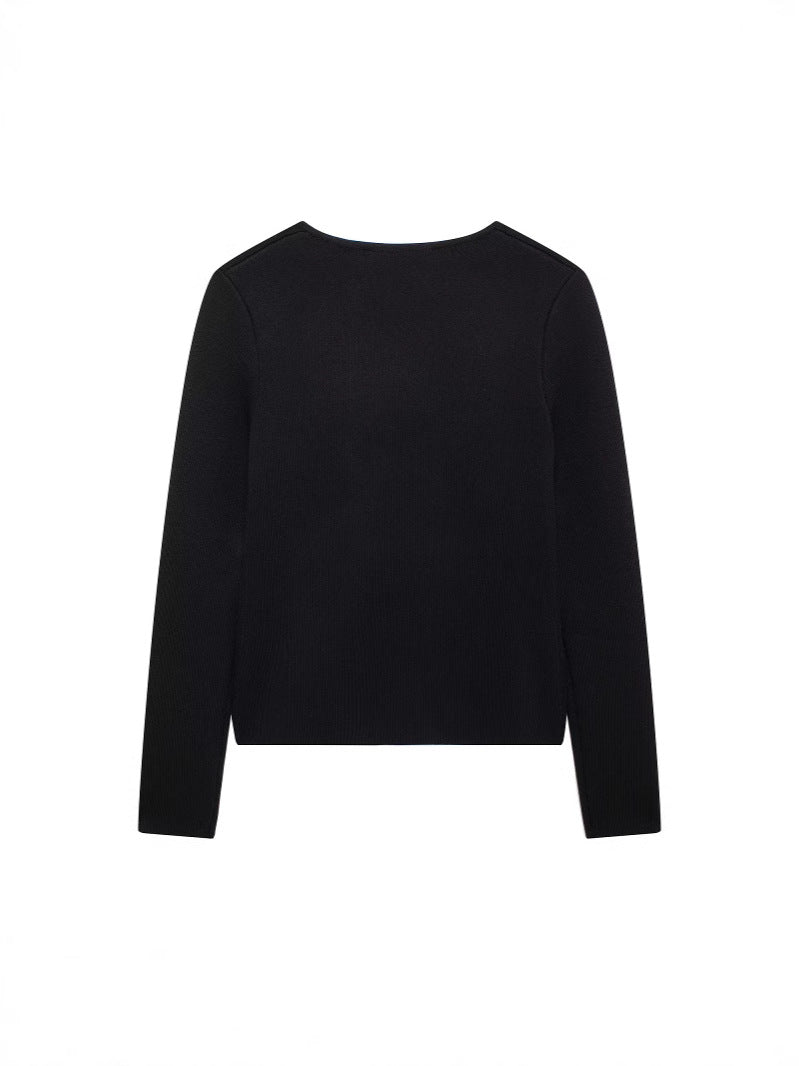 Women's Asymmetric Button Knit Cardigan