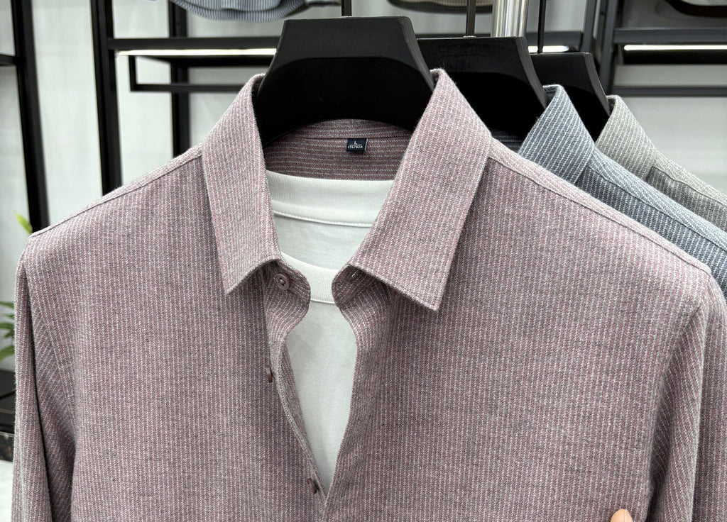 Premium Wool-Blend Brushed Twill Shirt