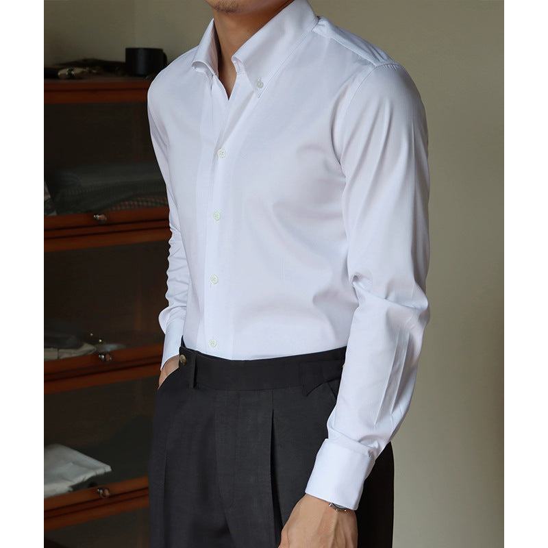 Premium Long-Sleeve Wrinkle-Resistant Dress Shirt