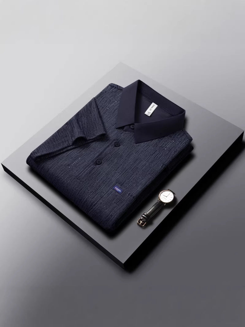 Textured Ice Silk Polo