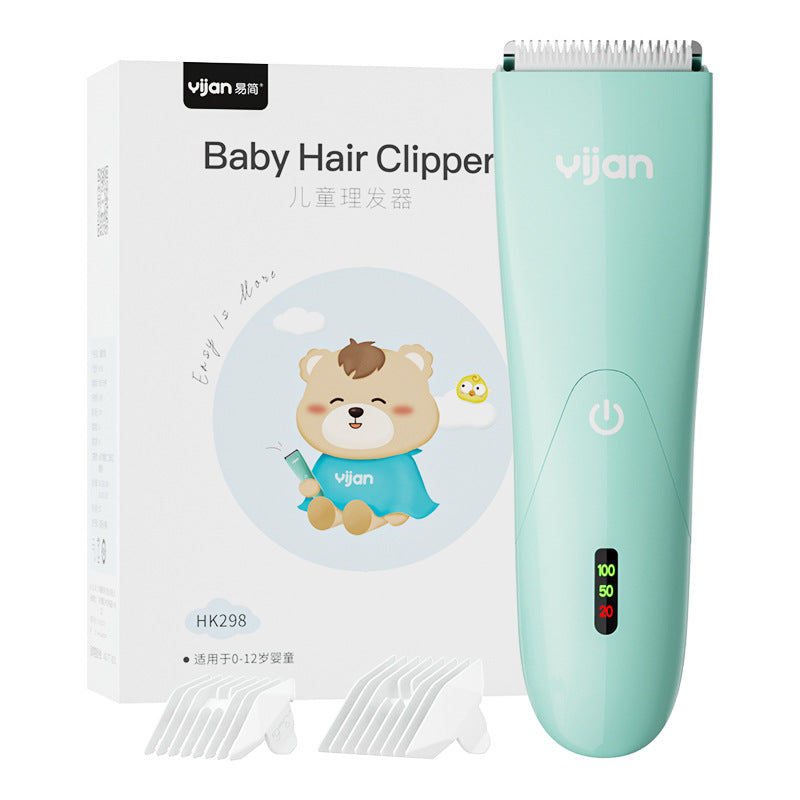 [7 days no reason to return] Yijian children's baby waterproof silent hair clipper electric clipper HK298
