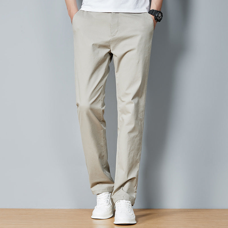 Casual Business Straight-Leg Slim-Fit Trousers