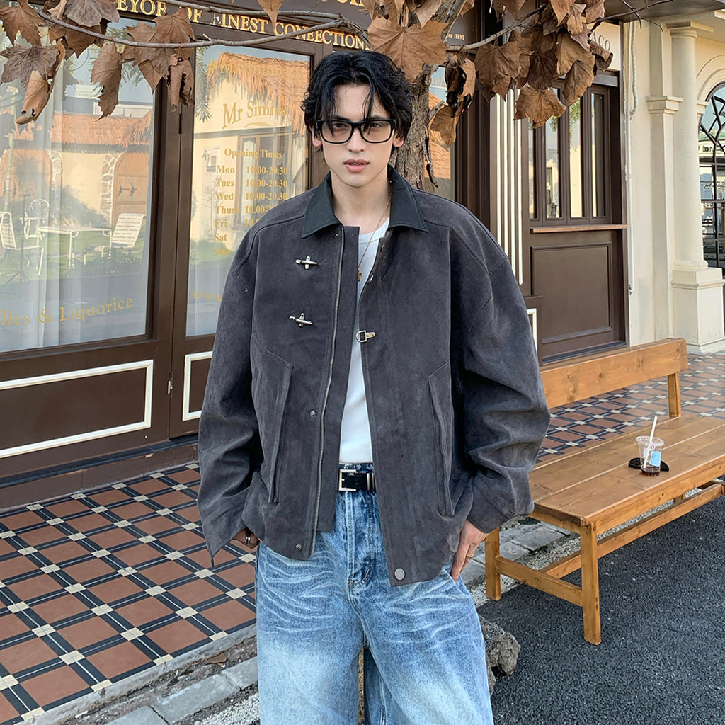 Vintage Toggle Suede Jacket